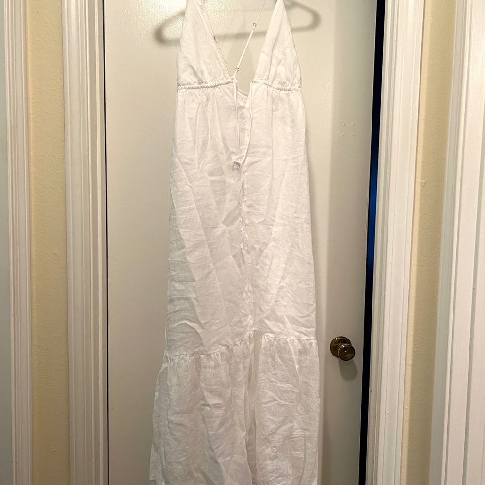 Banana Republic white linen maxi sun dress